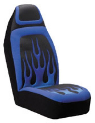Racing Blue Flames Bucket Seatcover