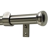 Levolor 54545012 Fluted End Cap Rod Set, 36-to-66-Inch Width, 1-Inch Diameter, Satin Nickel