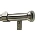 Levolor Fluted End Cap Rod Set, Satin Nickel, 1-Inch Diameter, 36 to 66-Inch Width