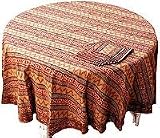ShalinCraft Cotton Table cloths Napkins Block Prints Handmade India Dia 90 (jtc060)