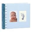 Photo and Footprint Baby Book - Blue