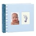 Photo and Footprint Baby Book - Blue