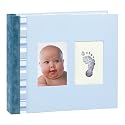 Photo and Footprint Baby Book - Blue