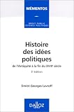 Revue Dalloz  / Histoire des idées politiques de l'Antiquité à la fin du xviiie siècle