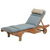Strathwood Chaise Cushion, Bluehaze with Seamist Headrest by Strathwood