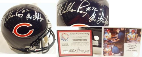 William Perry Signed Bears Riddell Deluxe Full-Size Replica Helmet w/