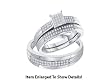 Micro Pave 10k. White Gold 3 Pc. Genuine Diamond Wedding Set for Him and Her