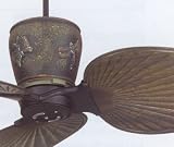 Treventi Black Ceiling Fan Timberlake Wood Blades