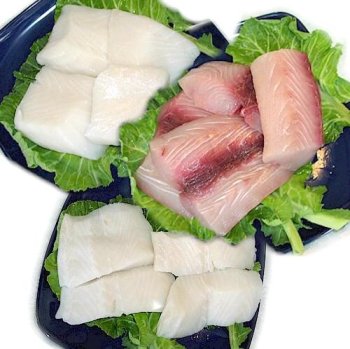 2 lbs. Each, Mahi, Halibut, Seabass by Charleston Seafood