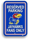 NCAA Kansas Jayhawks 12-by-18 inch Plastic Parking Sign
