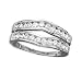 14K White Gold 3/4 ct. Diamond Ring Guard