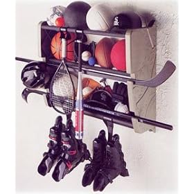 <b>Wall Mount Sports Gear Rack</b>