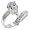 Sterling Silver Pear Cut Cz Swirl Wrap Promise Cluster Right Hand Ring