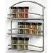 Wall Mounted Spice Rack - Steel Construction (Satin Nickel) (16H x 12.50W x 2.75D)