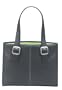 Pvc Laptop Tote-black/lime