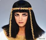 Sexy Costume Egyptian Cleopatra Straight Bangs Black Costume Wig Egypt Historical Hussie Pyramids