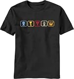 キングダムハーツ　アプリ　アイコン　Ｔシャツ　ブラック　アメリカ輸入品　KINGDOM HEARTS APPS ICON アプリ