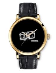 SPRAWL Aanalog Fashion Series Gold Ladies Watches of Genuine Black Leather Strap,Unique Wrist Watch for Women Girls Designed with Dice Transparent