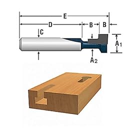 BOSCH 85608M 3 8-Inch x 3 16-Inch Keyhole Router Bit 1 4-Inch Shank by Bosch