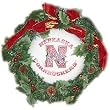 Nebraska Huskers 22 Inch Fiber Optic Holiday Wreath