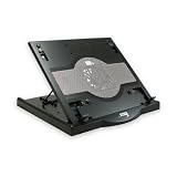 Connectland CL-NBK68001 Swivel Base 15-Inch Laptop Stand and Cooler, Metal Grill With Fan