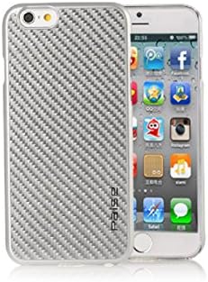 iphone6 case,Paise Absolutely Real Genuine Carbon Fiber Silver Case Cover Shell for iPhone6 4.7inch with Free Stylus Pen + Free Screen Proctetor iPhone 6 4.7"
