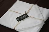 White 54x54 Inch Square Table Cloth & 4 Napkins Set /100% Cotton/ Easy care. Washable at 60 deg C/Homescapes Brand