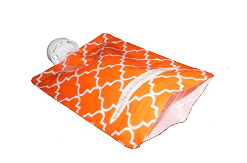Reusable Food Pouch - 10 Pack Orange Creamsicle & 5 Extra Caps - by Nourish with Style