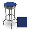 29'' Specialty Chrome Barstools (1 Stool) (Blue Vinyl)