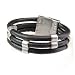 Black leather Bracelet 19,5 cm By Jon & Yan Of Scandinavia