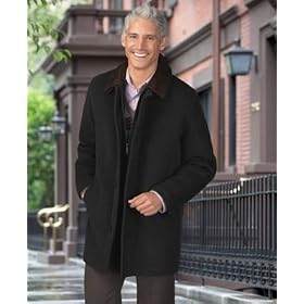 Tasso Elba Wool Cashmere Double Collar Coat by Men's Wool Coats