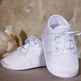 Baby Boys Beautiful White Satin Classic Oxford Christening Shoes 0-3