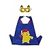 OscarNOtis Pokemon Go Pikachu Dress Up Costume Cape and Mask Set