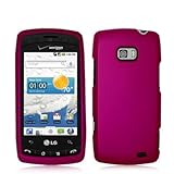 LG Ally VS740 Rubber Rose Pink Protective Case Faceplate Cover