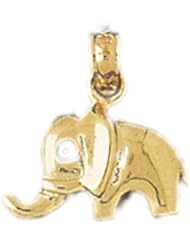 Dazzlers Solid 14k Gold Elephant Charm Pendant Available in three colors from jewelsberry (weights: 0.9 grams only)