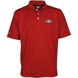 Georgia Bulldogs Excellence Performance Red Polo by Antigua