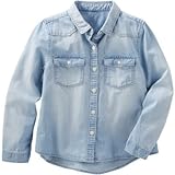 オシュコシュ OSHKOSH/ シャンブレー トップ シャンブレー トップス長袖シャツ 7歳【並行輸入】