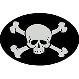 Knock Out Hitch Covers 133 Skull and Cross Bones Hitch Cover with Black High Impact Automotive Plastic Body