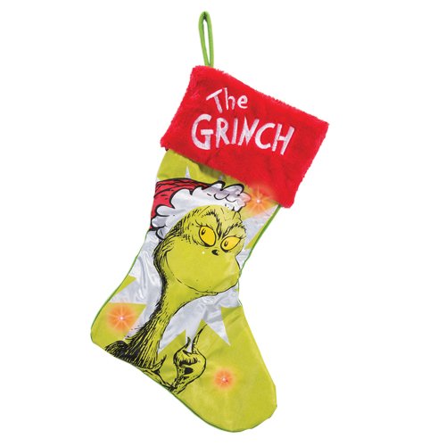 Dr. Seuss Grinch Large Led Stocking