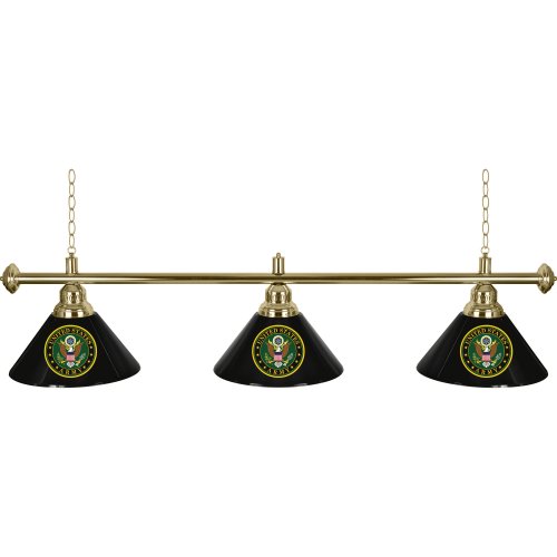  TG U.S. Army Symbol 3 Shade Billiard Lamp, 60-Inch, Black 