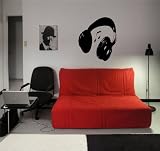 Headphones Music Wall Sticker Decals Art Mural T315