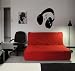 Headphones Music Wall Sticker Decals Art Mural T315