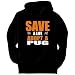 SAVE A LIFE , ADOPT A Pug Dogs Mens Hoodie (Black, Size X-Large) SAVE A LIFE , ADOPT A Pug Dogs Mens Hoodie (Black, Size X-Large)