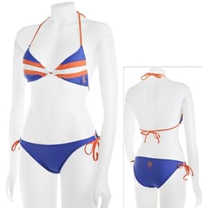 Buy New York Mets Ladies Striped String Bikini