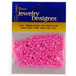 6/0 Glass "E" Beads, Pink, 20 Gram Pkg
