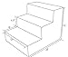 Best Pet Supplies 3-Step Foam Pet Stairs/Steps, 18 by 15 by 13-Inch, Dark Brown Suede