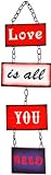 Love Is All You Need Retro Metal Hanging Sign