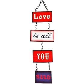 Love Is All You Need Retro Metal Hanging Sign