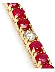 PassionGems 7.5 ct Ruby .95 ct Diamonds High Quality Bracelet