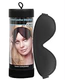 KinkLab Padded Leather Blindfold, Black